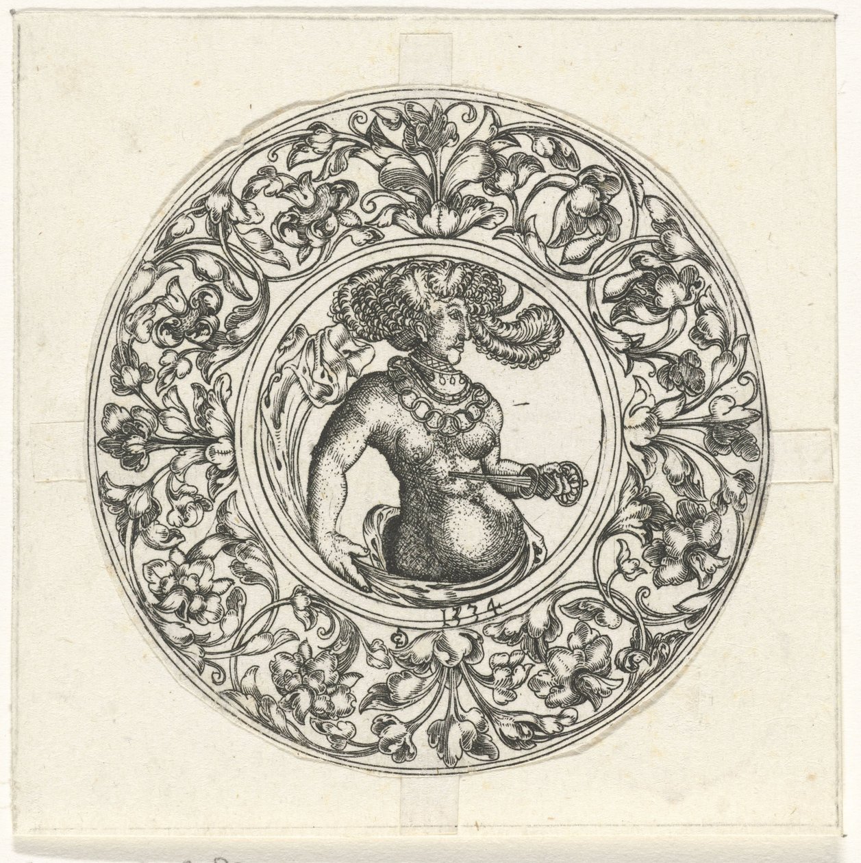 Feuille ronde avec Lucretia - Monogrammist CG (Duitsland)