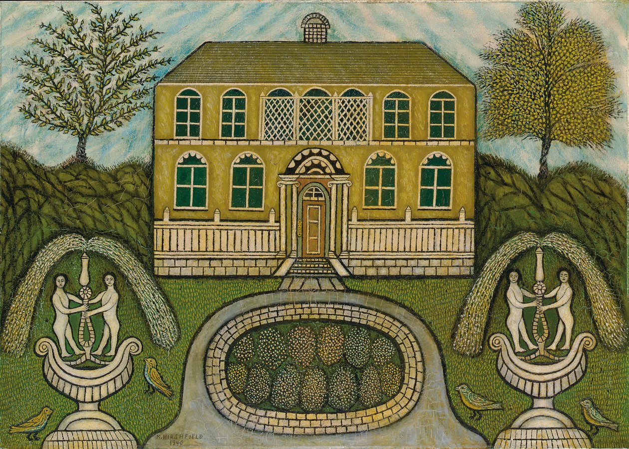 Maison avec fontaines d