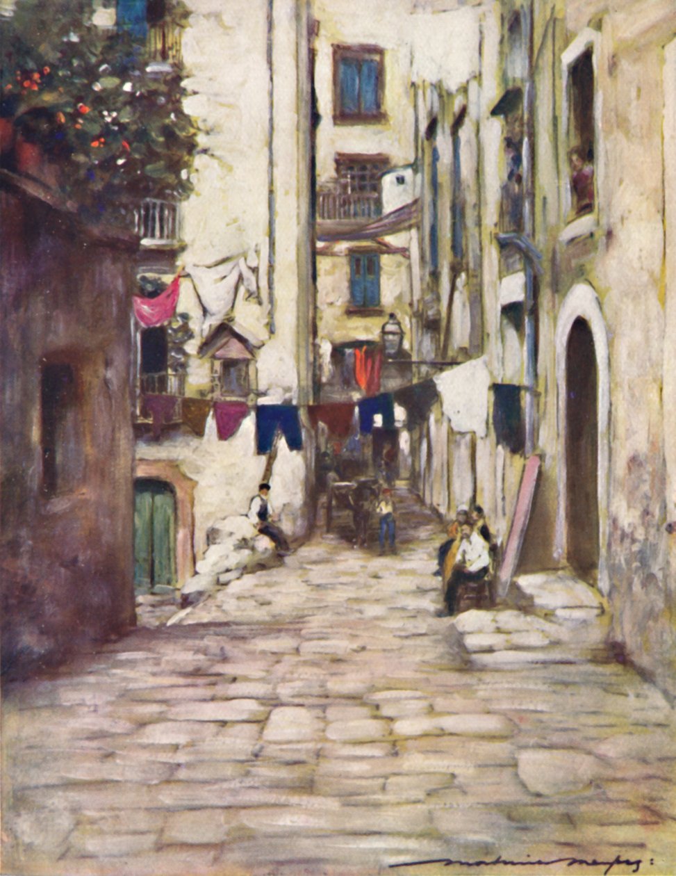 Une rue à Naples, 1903 - Mortimer L Menpes