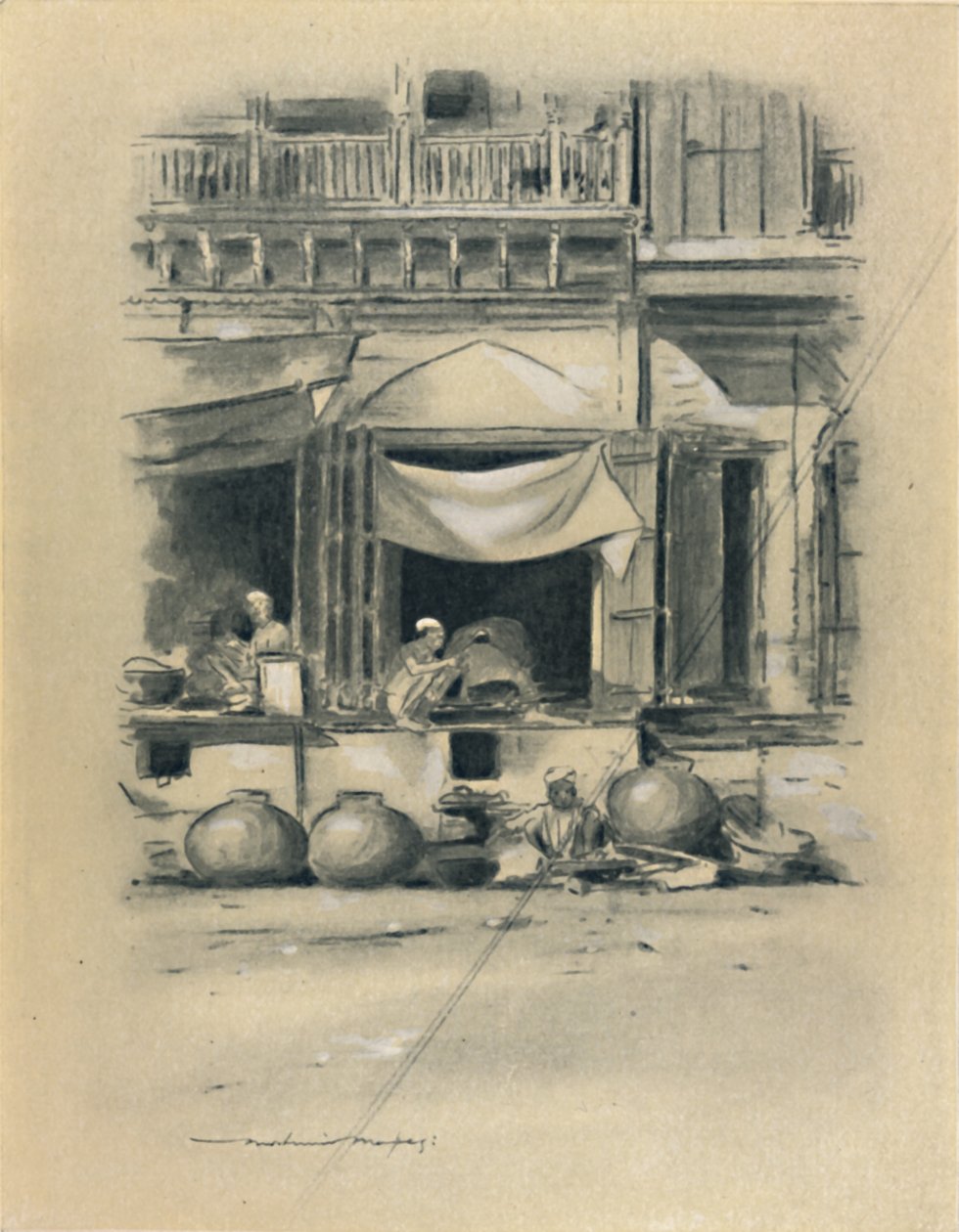 Bazar à Delhi, 1903 - Mortimer L Menpes