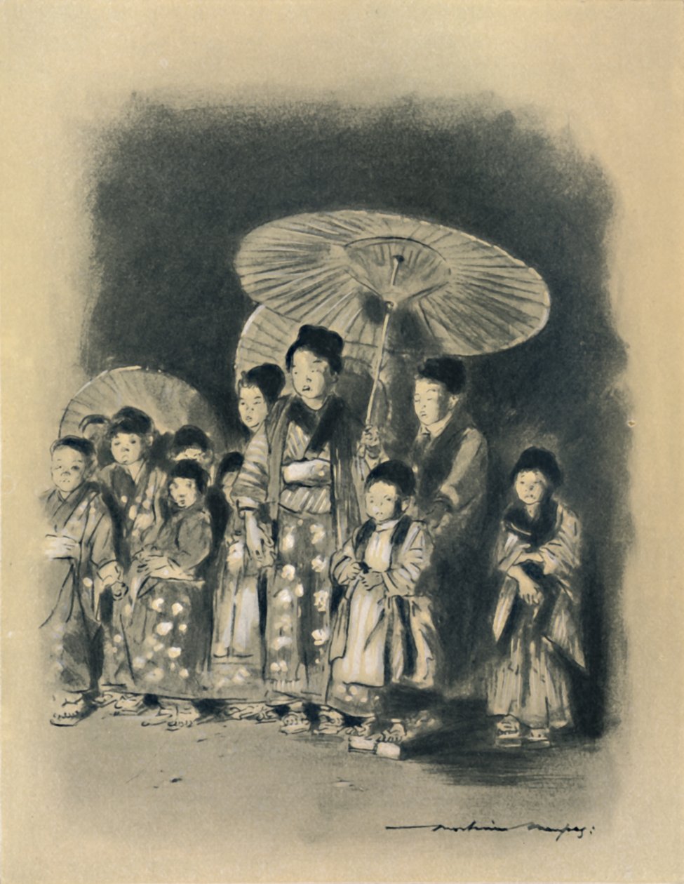 Enfants regardant une pièce de théâtre, 1903 - Mortimer L Menpes