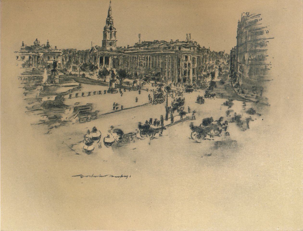 Trafalgar Square - Mortimer L Menpes