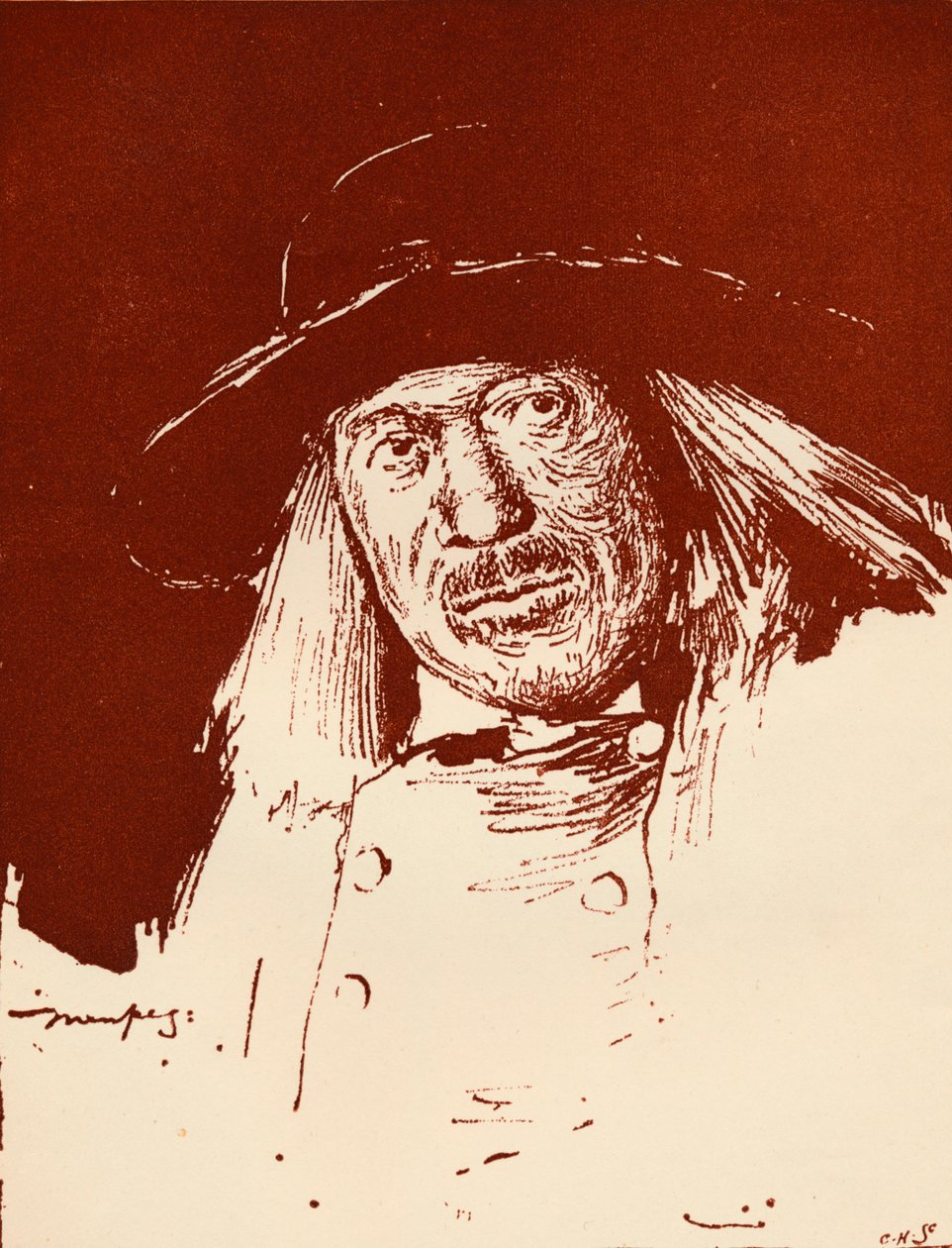 Un paysan breton, vers 1898 - Mortimer Ludington Menpes