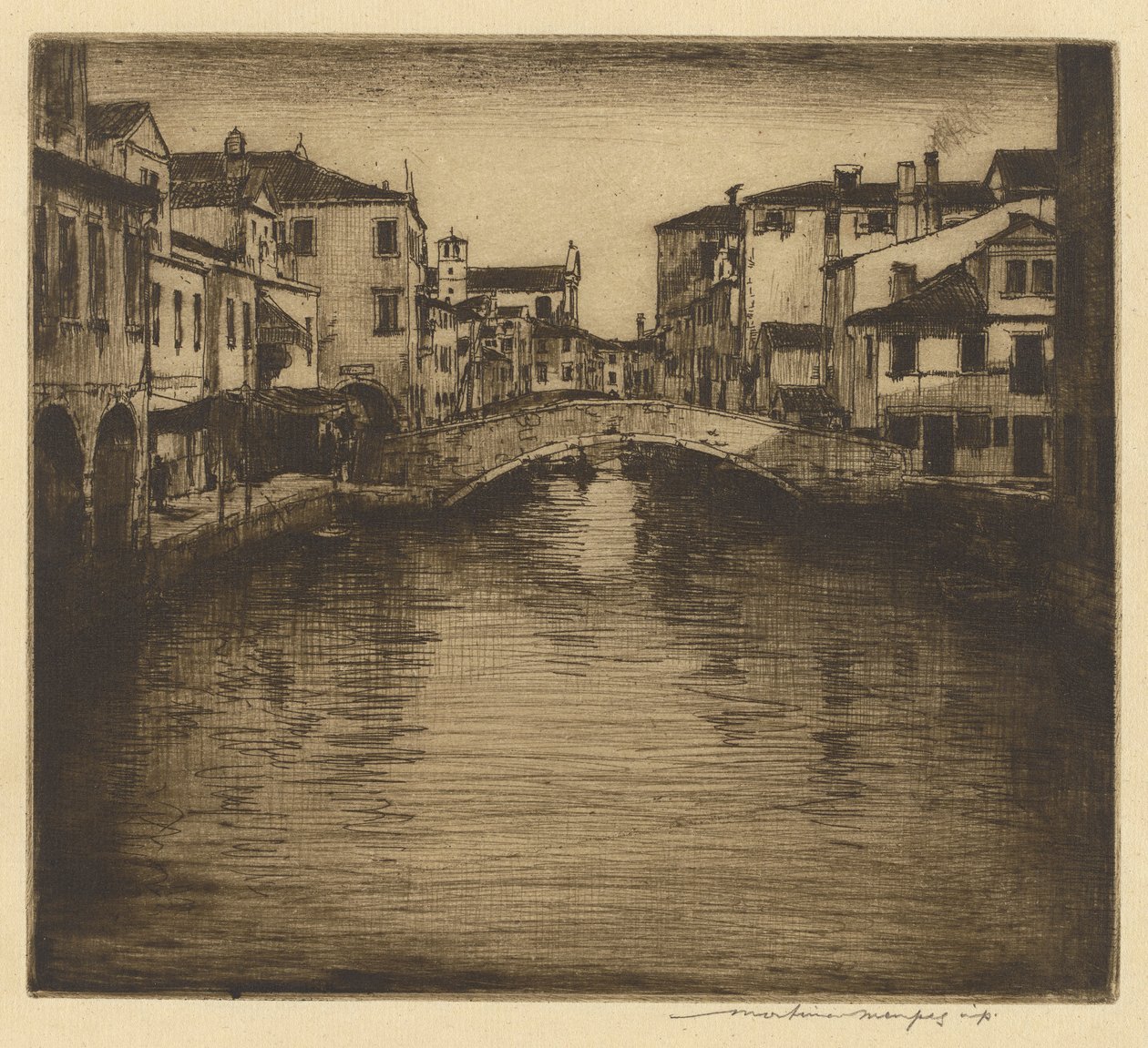 Un canal latéral, Venise - Mortimer Menpes