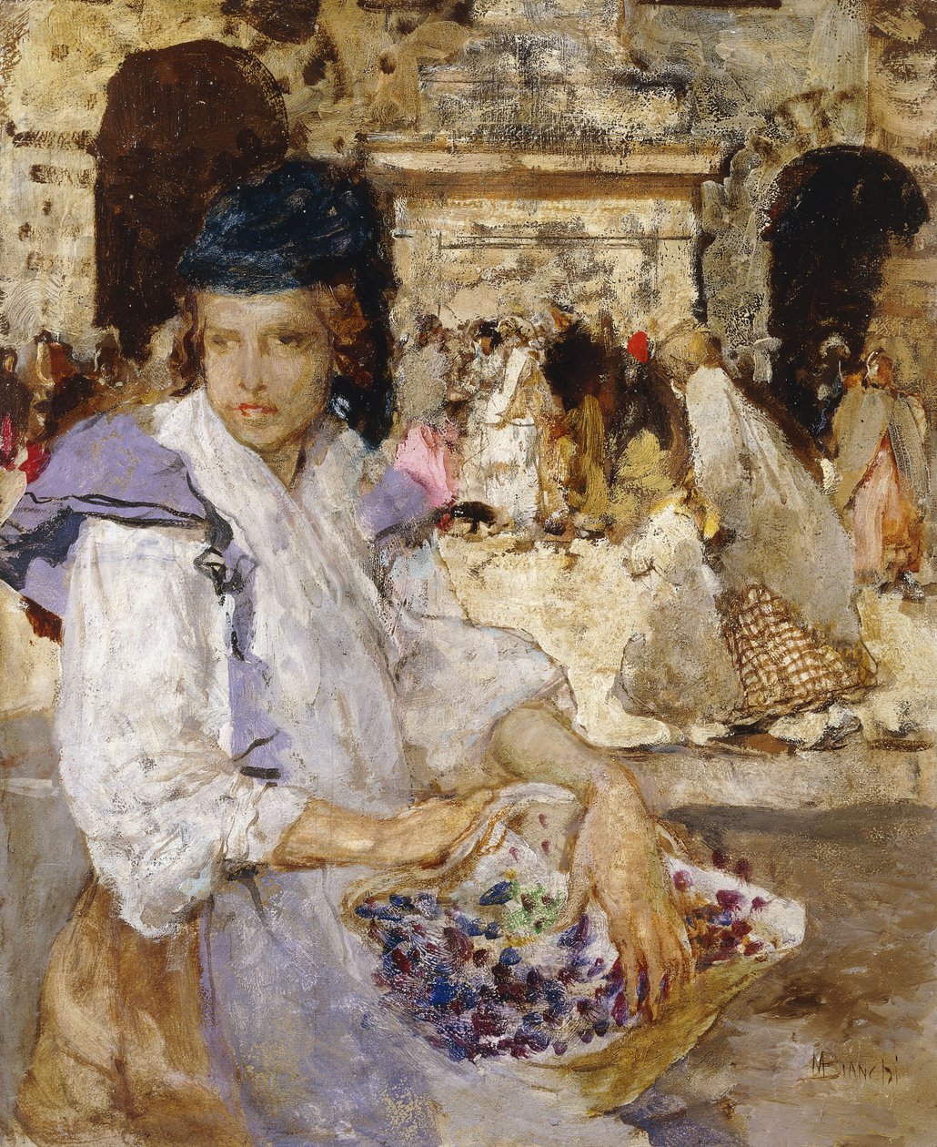 La Marchande de fleurs - Mose Bianchi