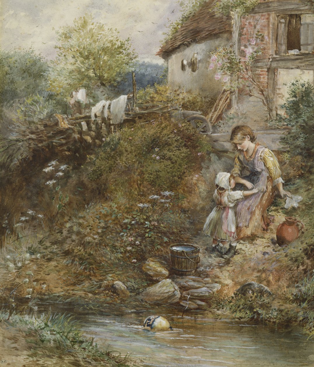 Le jour de la lessive - Myles Birket Foster
