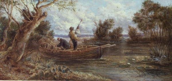 Pose de pièges à anguilles - Myles Birket Foster