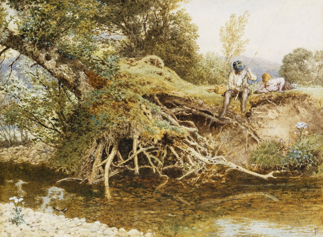 Le jeune pêcheur - Myles Birket Foster