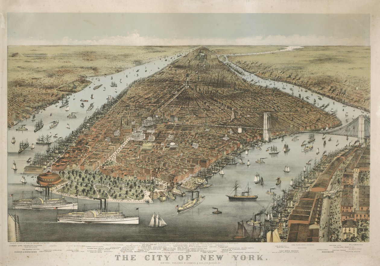 La ville de New York, 1876 - Nathaniel Currier