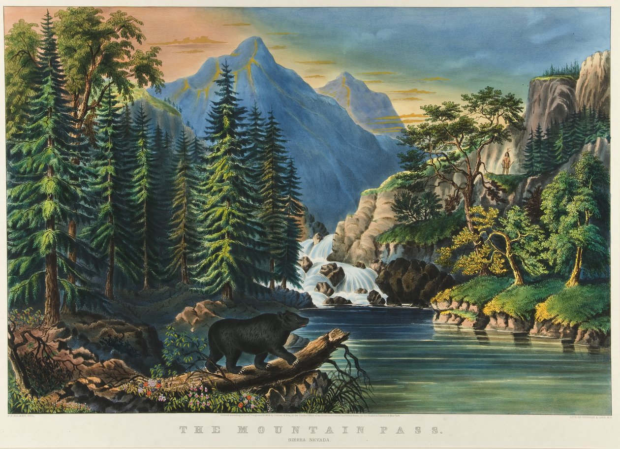 Le Col de la Montagne : Sierra Nevada, 1867 - Nathaniel Currier