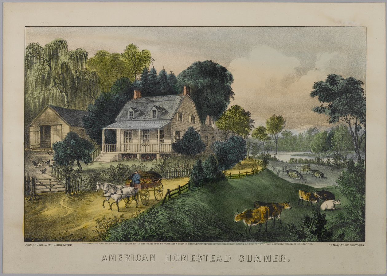 Foyer américain en été, 1868-69 - N. and Ives, J.M. Currier