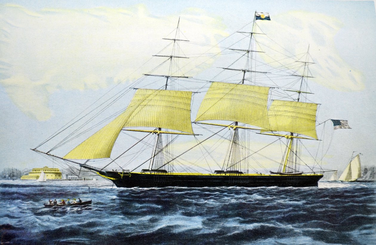 Clipper Ship Nightingale - N. and Ives, J.M. Currier