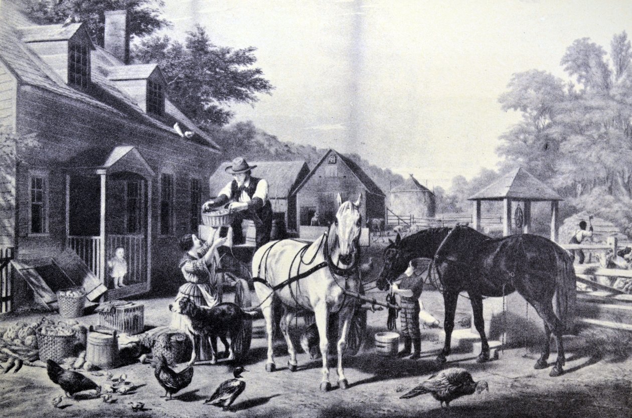 Préparation pour le Marché - N. and Ives, J.M. Currier
