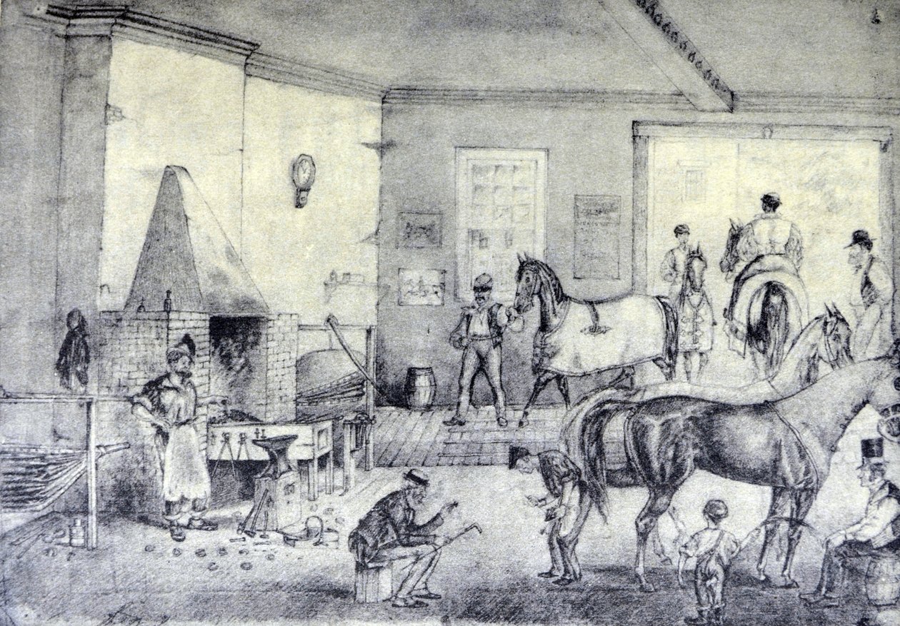 Les cracks de trot à la forge - N. and Ives, J.M. Currier