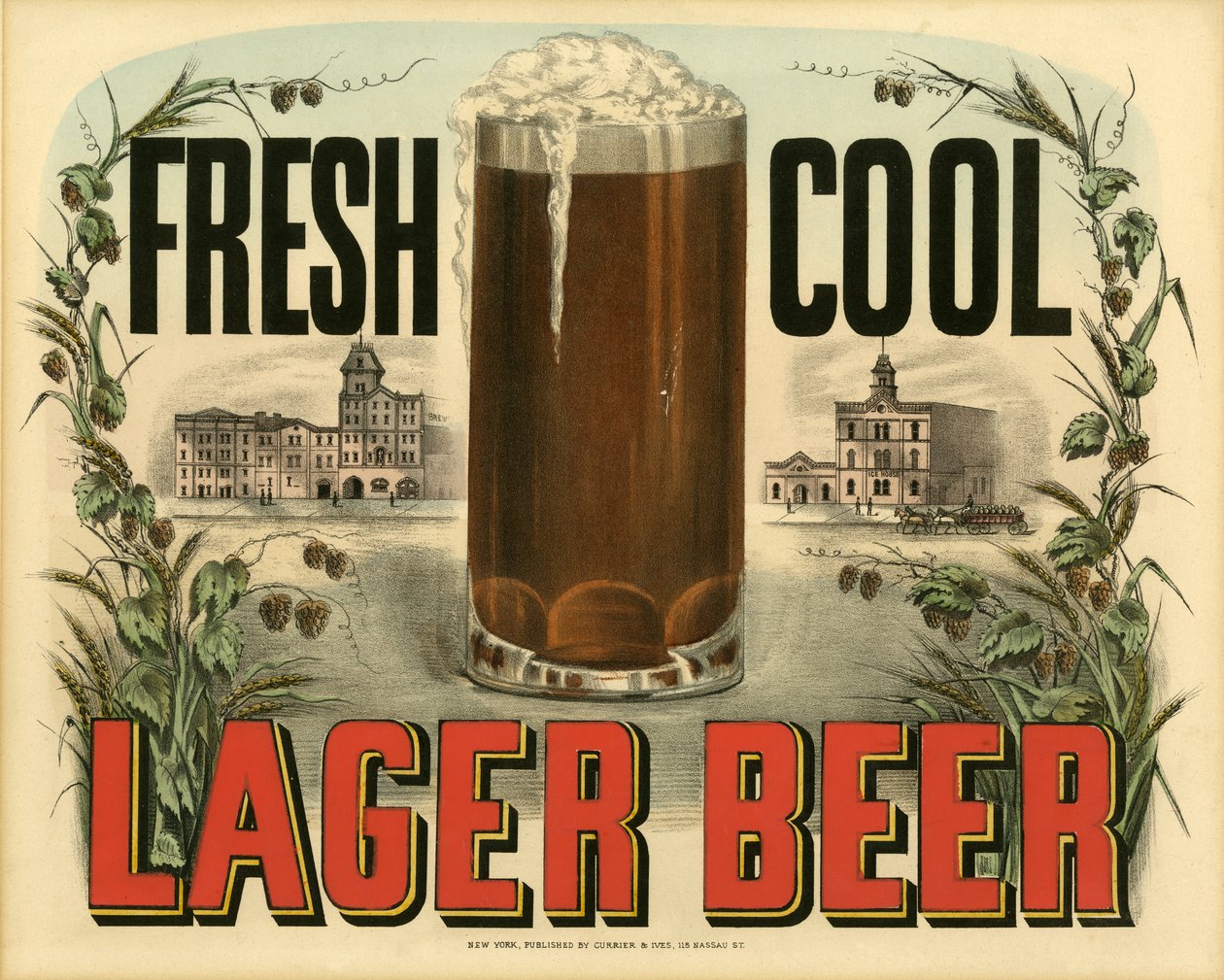 Bière fraîche et légère - N. and Ives, J.M. Currier