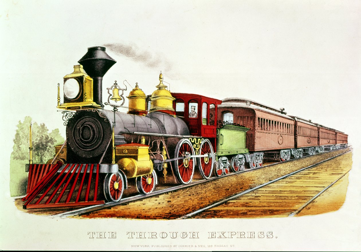 Le train express - N. and Ives, J.M. Currier