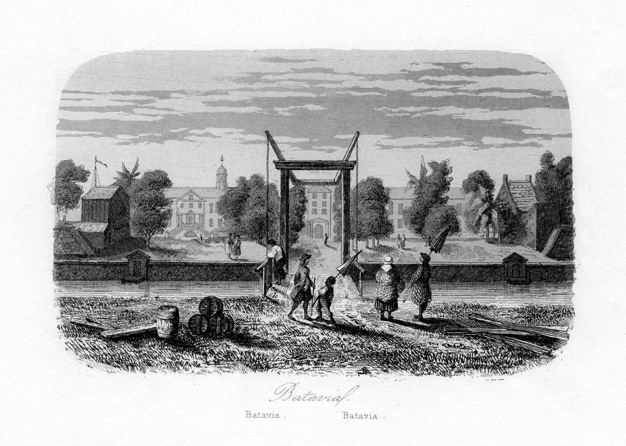 Batavia Jakarta, Indonésie, vers 1840 - N. Remond