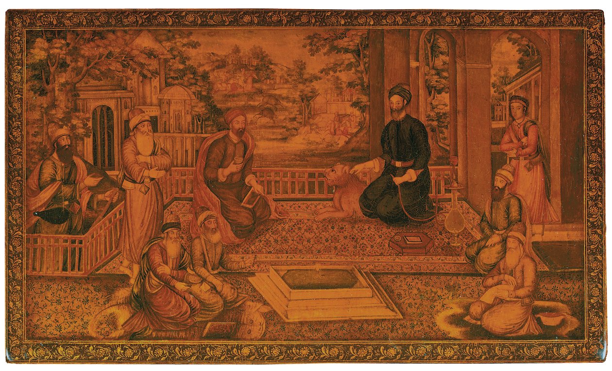 Étui à miroir Qajar, c.1840 - Najaf Ali