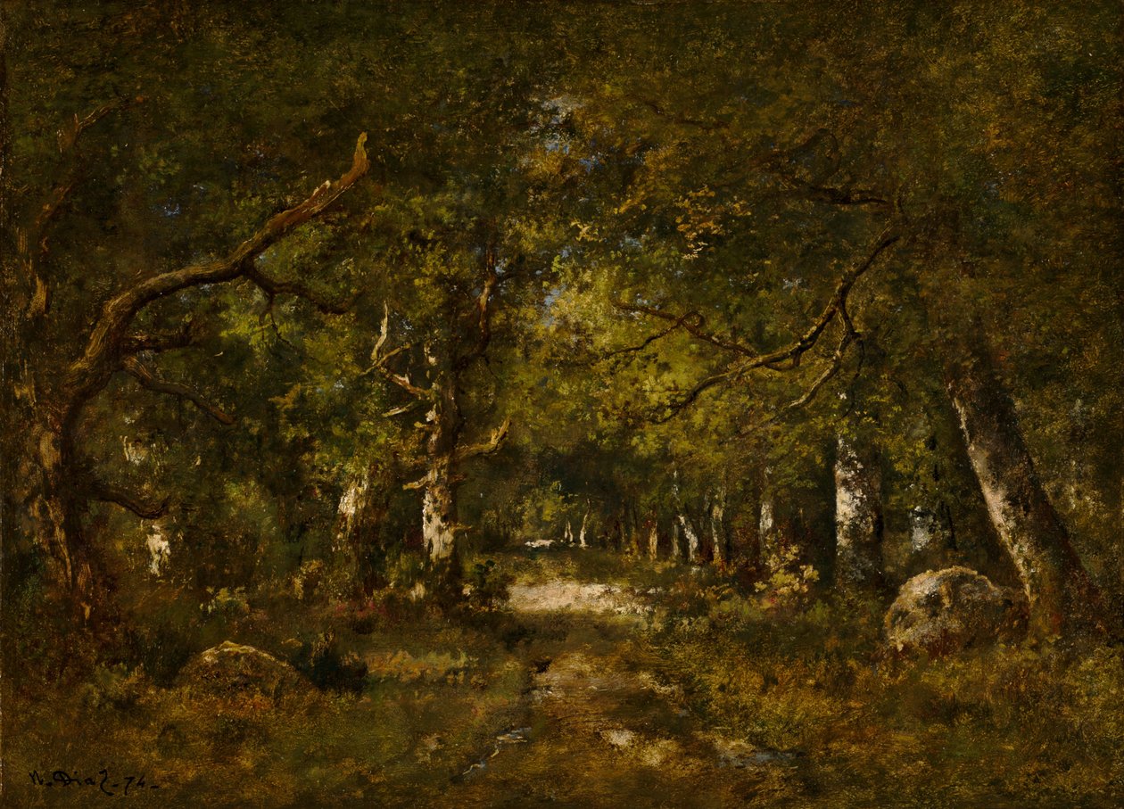 Scène de forêt - Narcisse Diaz de la Pena