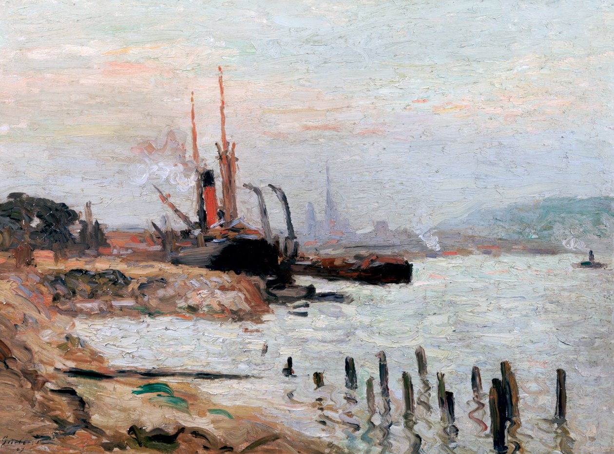 La Seine à Rohen, vers 1898-1942 - Narcisse Guilbert