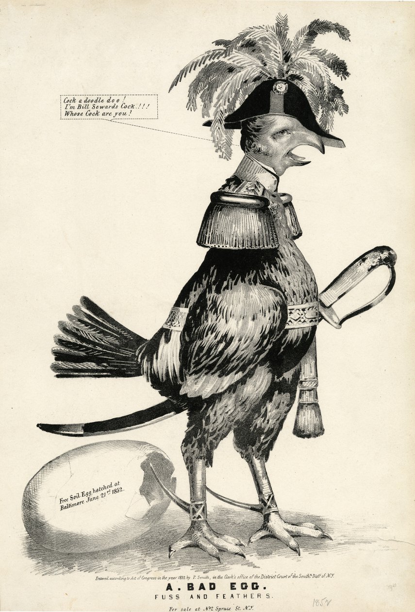 Un mauvais œuf, Fuss and Feathers, 1852 - Nathaniel Currier