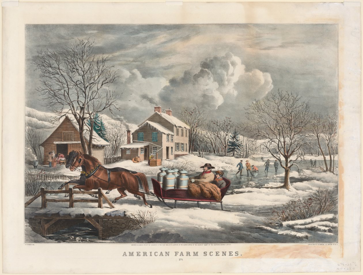 Scènes de ferme américaine, hiver, 1853 - Nathaniel Currier