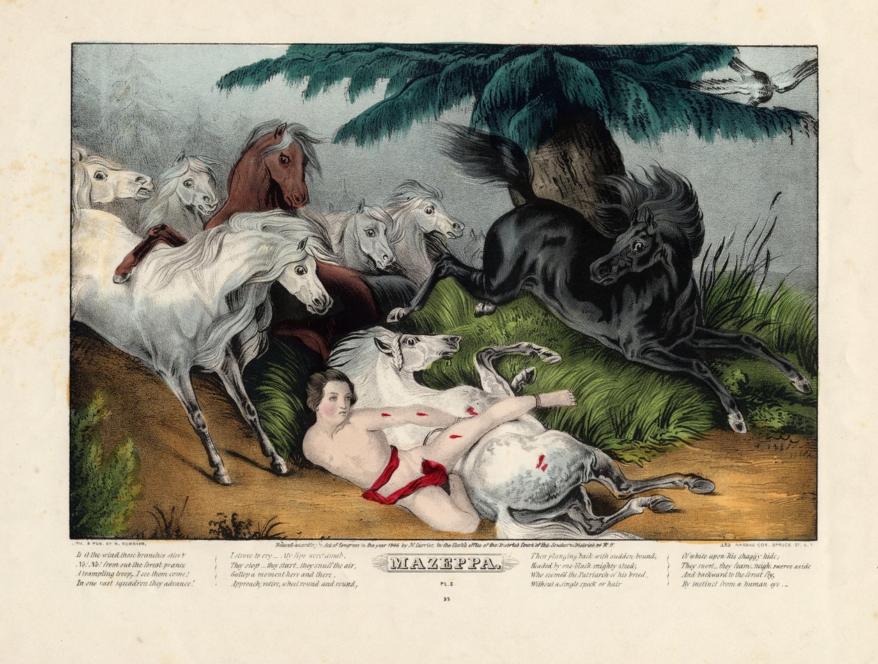 Mazeppa - Nathaniel Currier