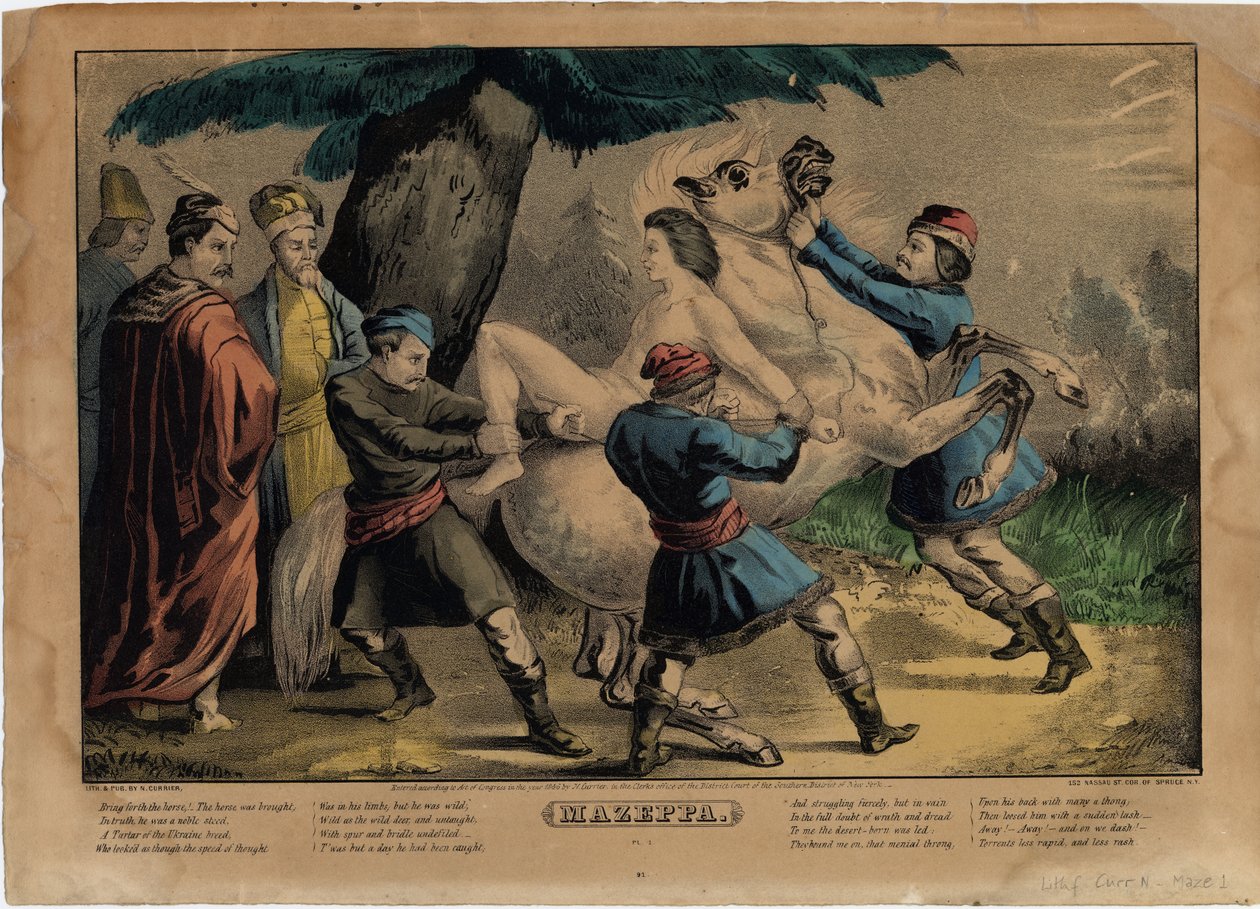 Mazeppa, planche une de quatre - Nathaniel Currier