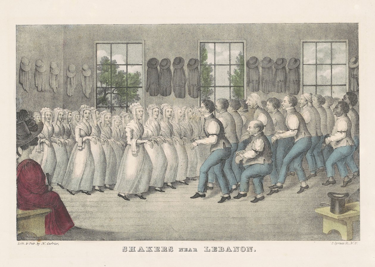 Shakers près de Lebanon, vers 1830 - Nathaniel Currier