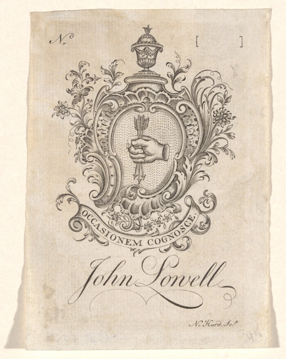 Ex-libris de John Lowell - Nathaniel Hurd