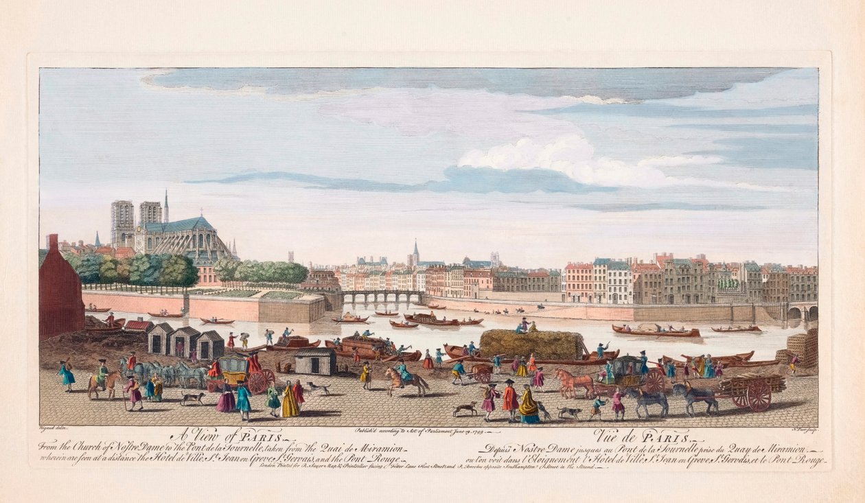 Vue du 18ème Siècle de Paris, France - Nathaniel Parr