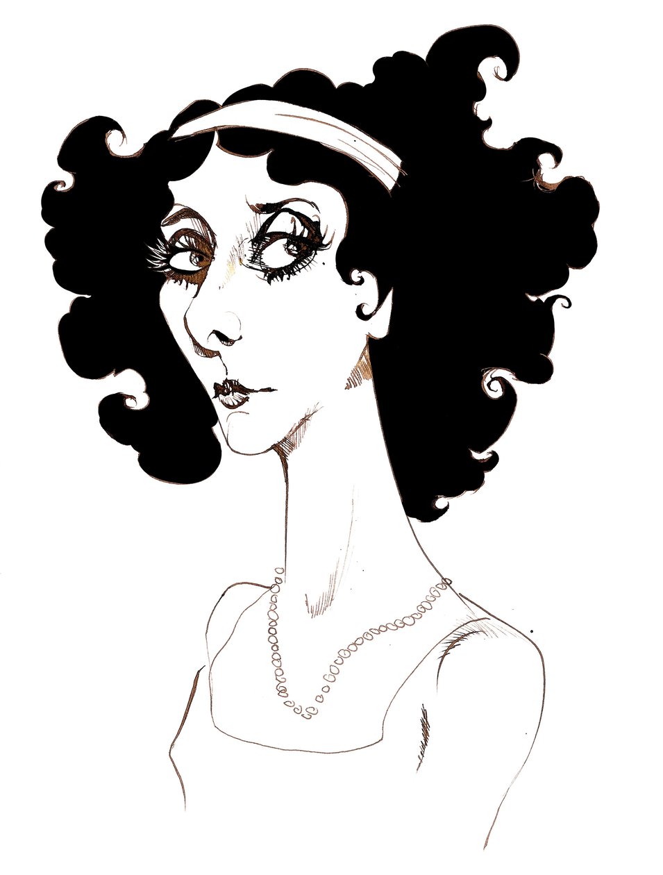 Anna Pavlova - danseuse de ballet russe (1881 - 1931); caricature - Neale Osborne