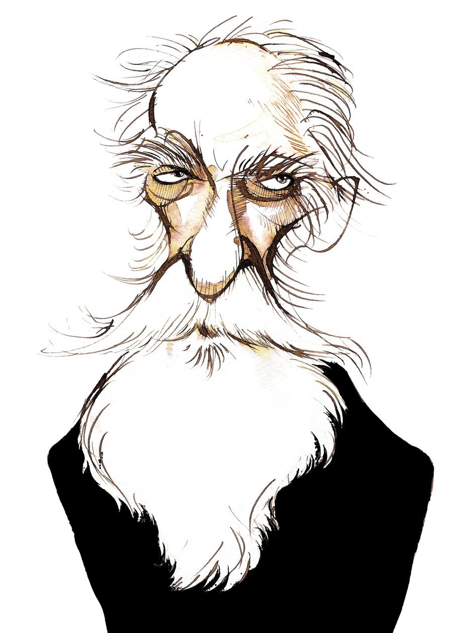 Charles Koechlin, compositeur et écrivain français sur la musique (1867 - 1950) caricature - Neale Osborne