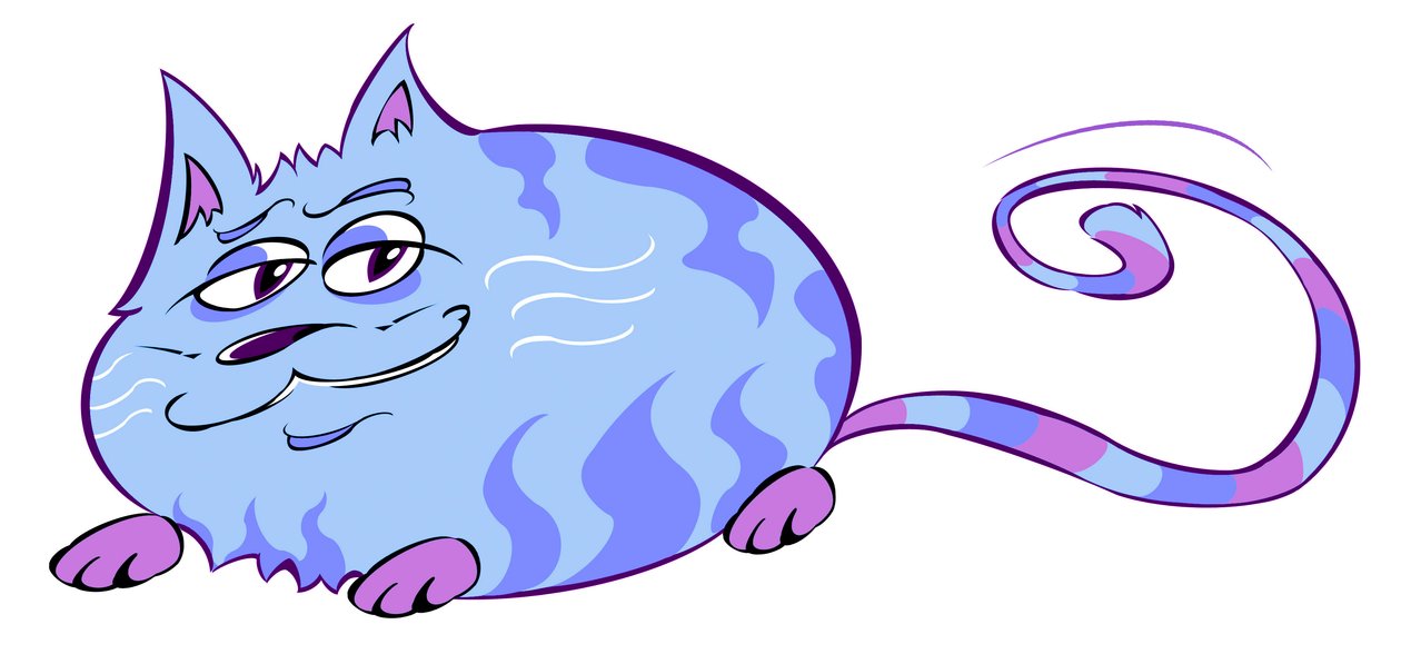 Chat courbé - caricature - Neale Osborne