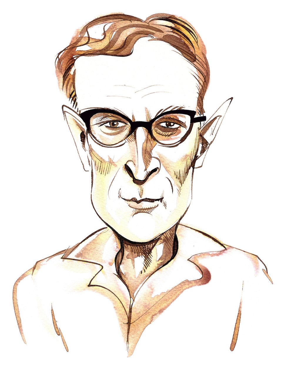 Douglas Lilburn (compositeur néo-zélandais, 1915-2001) caricature - Neale Osborne
