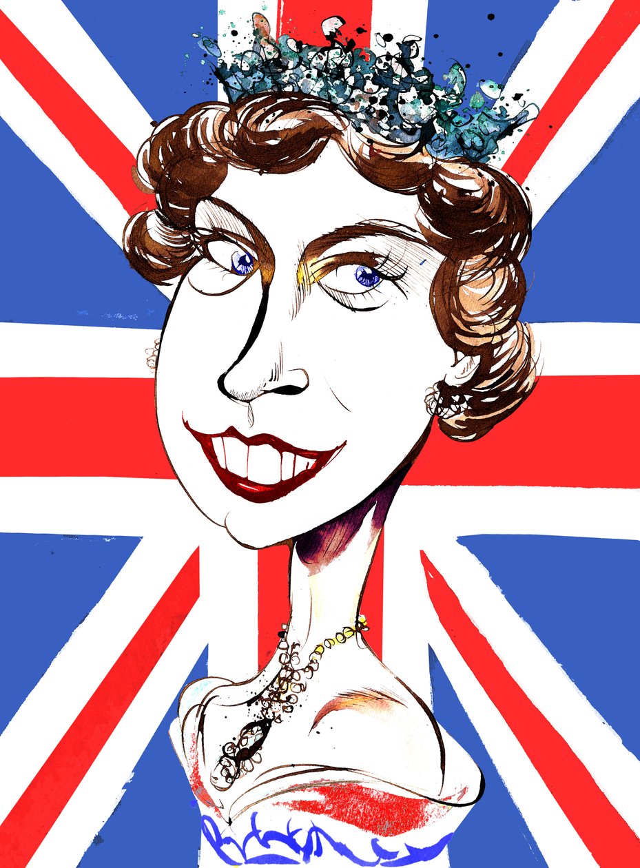 Reine Elizabeth II, jeune par Neale Osborne - Neale Osborne