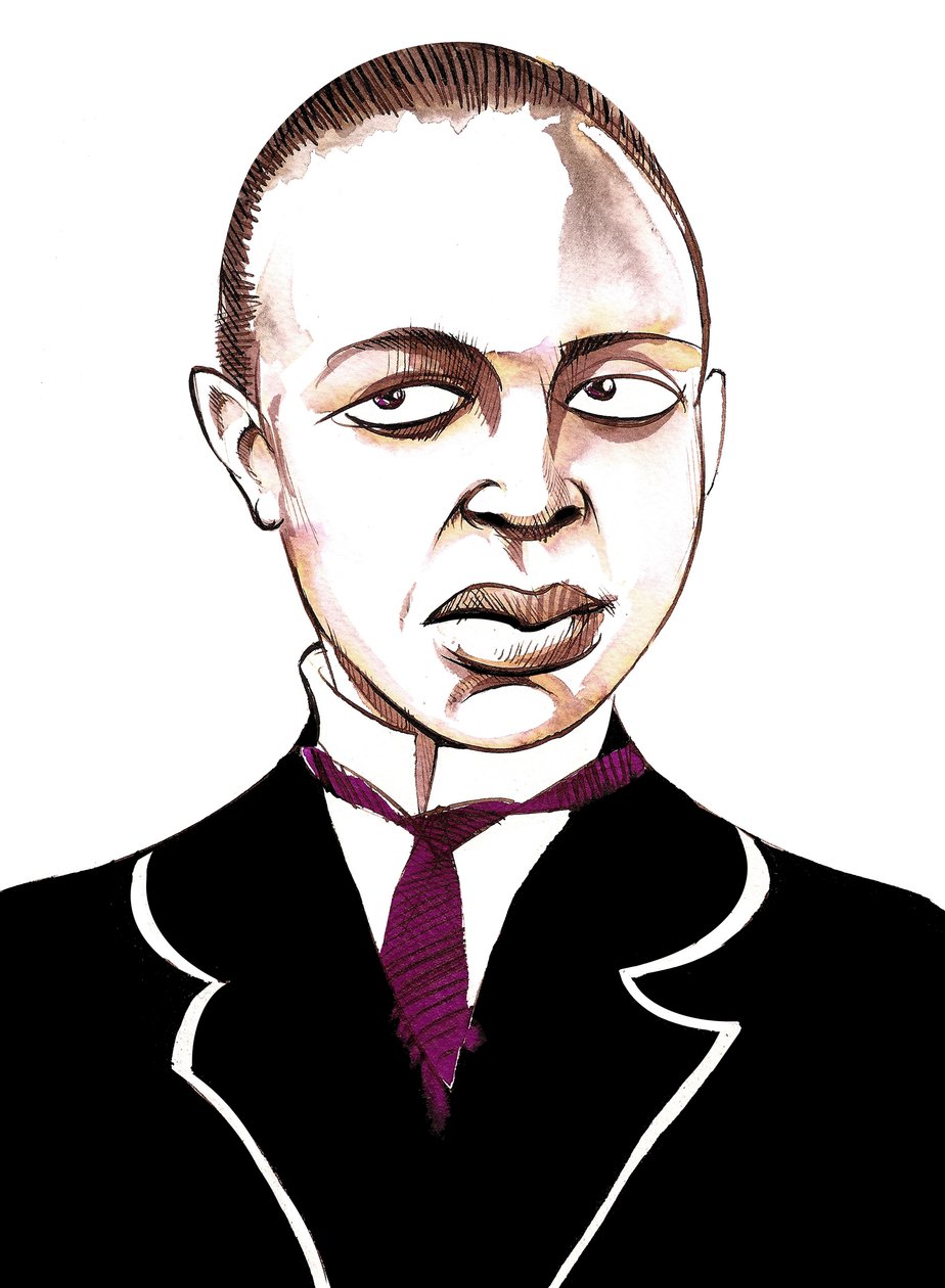 Scott Joplin, compositeur, pianiste et écrivain de musique ragtime américain (1868 - 1917) caricature - Neale Osborne