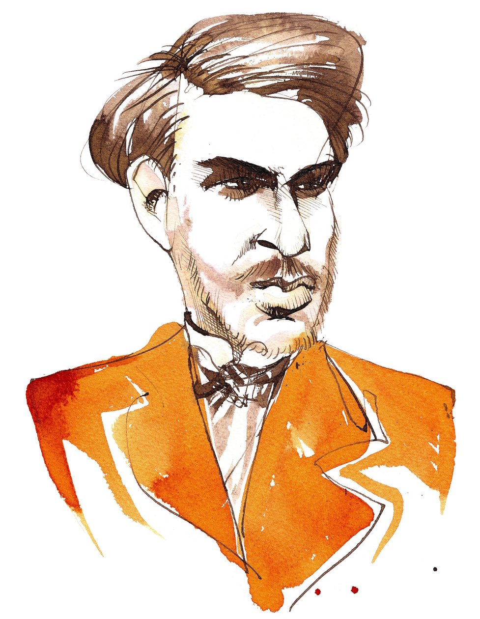Sergei Taneyev (compositeur russe, 1856-1915) caricaturé en jeune homme - Neale Osborne