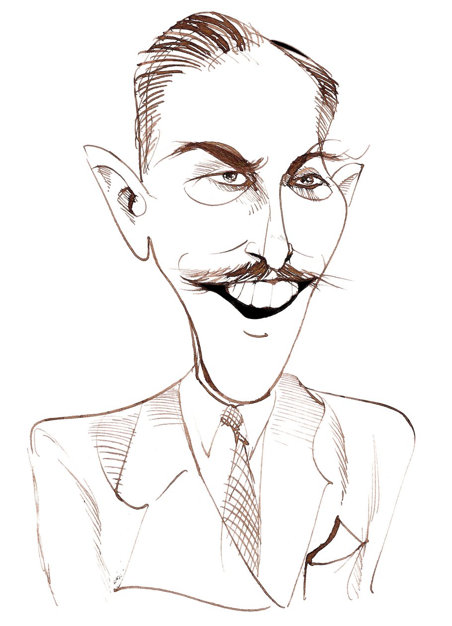 Walt Disney, producteur de films américain, magnat des affaires, dessinateur et animateur; caricature - Neale Osborne