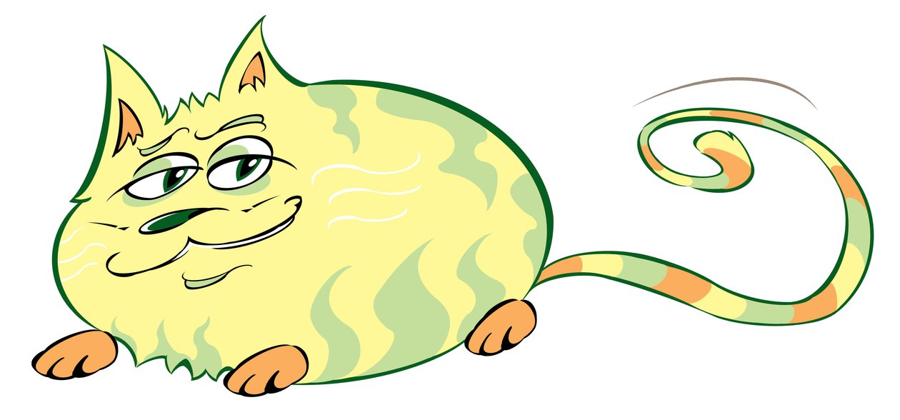 Chat courbé - caricature - Neale Osborne