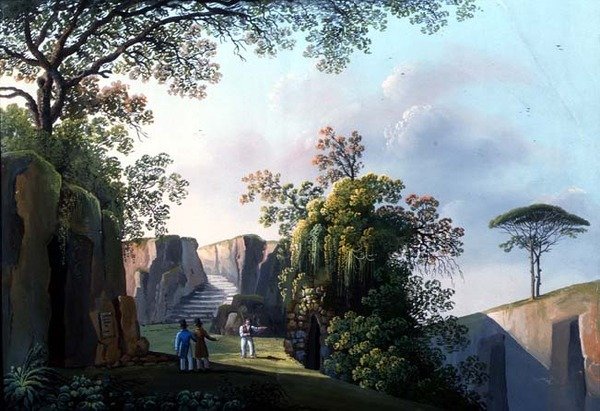 Naples : Tombeau de Virgile ("Tompa di Virgilio") - Neapolitan School