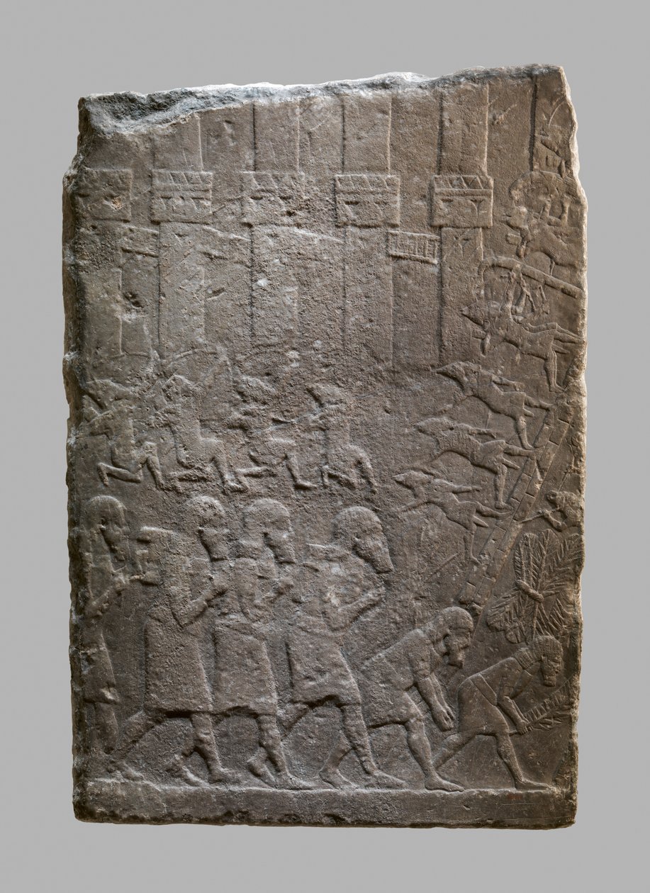 scène de bataille des Assyriens prenant d