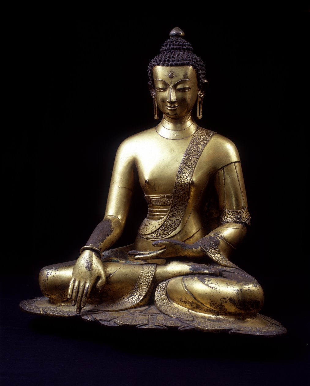 Statue de Bouddha. Népal, 15e siècle. 60 cm. - Nepalese School