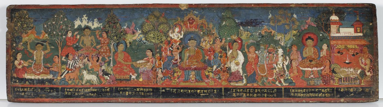 Couverture de manuscrit bouddhiste - Nepalese School