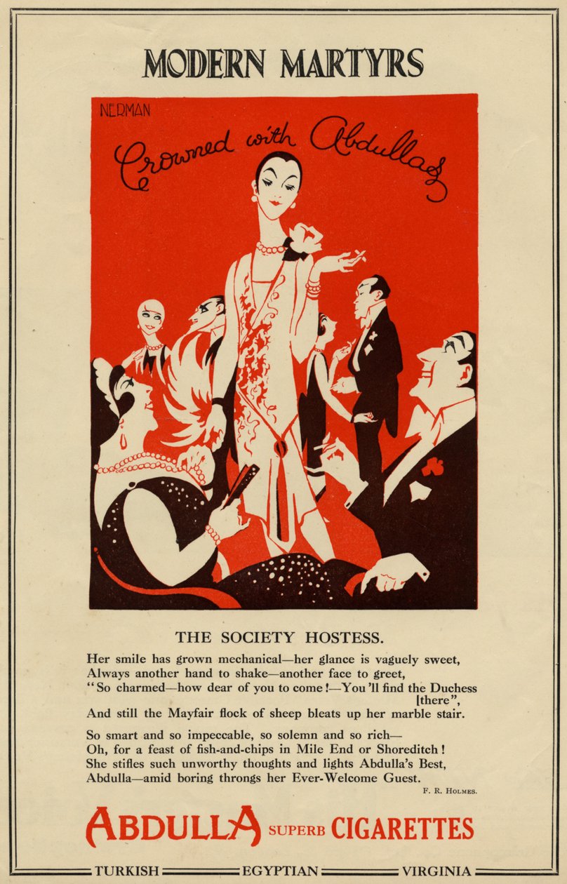 Cigarettes Abdulla, 1927 - Nerman