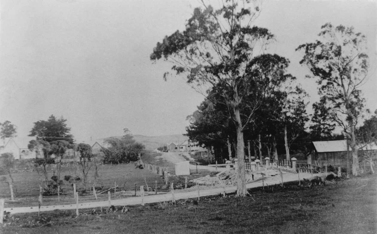 Pont sur la rivière Waihoihoi vers la ville de Waipu, fin du 19ème siècle - New Zealander Photographer