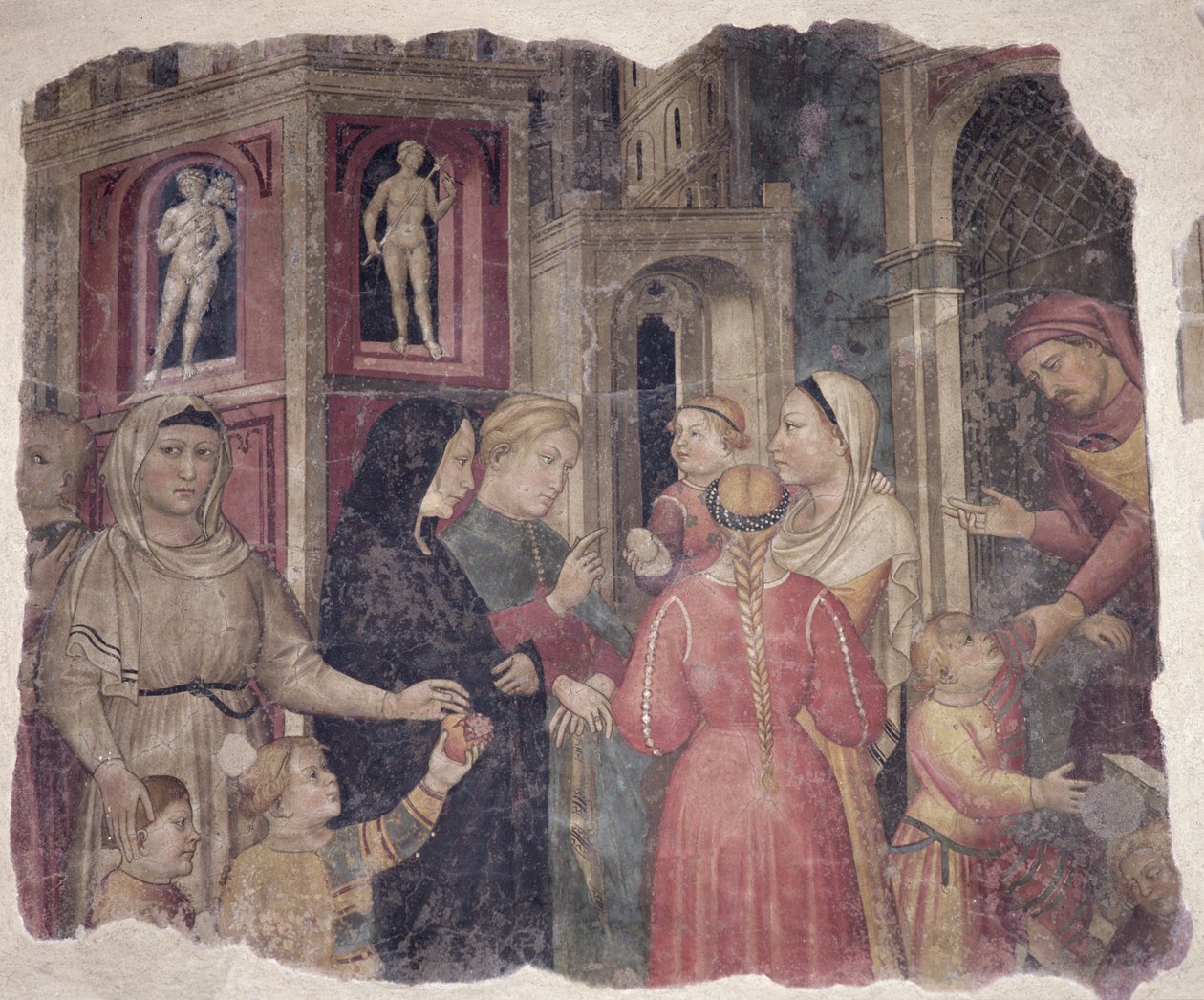 Capitani della Misericordia, 1386 (détail) - Niccolò Pietro di Gerini