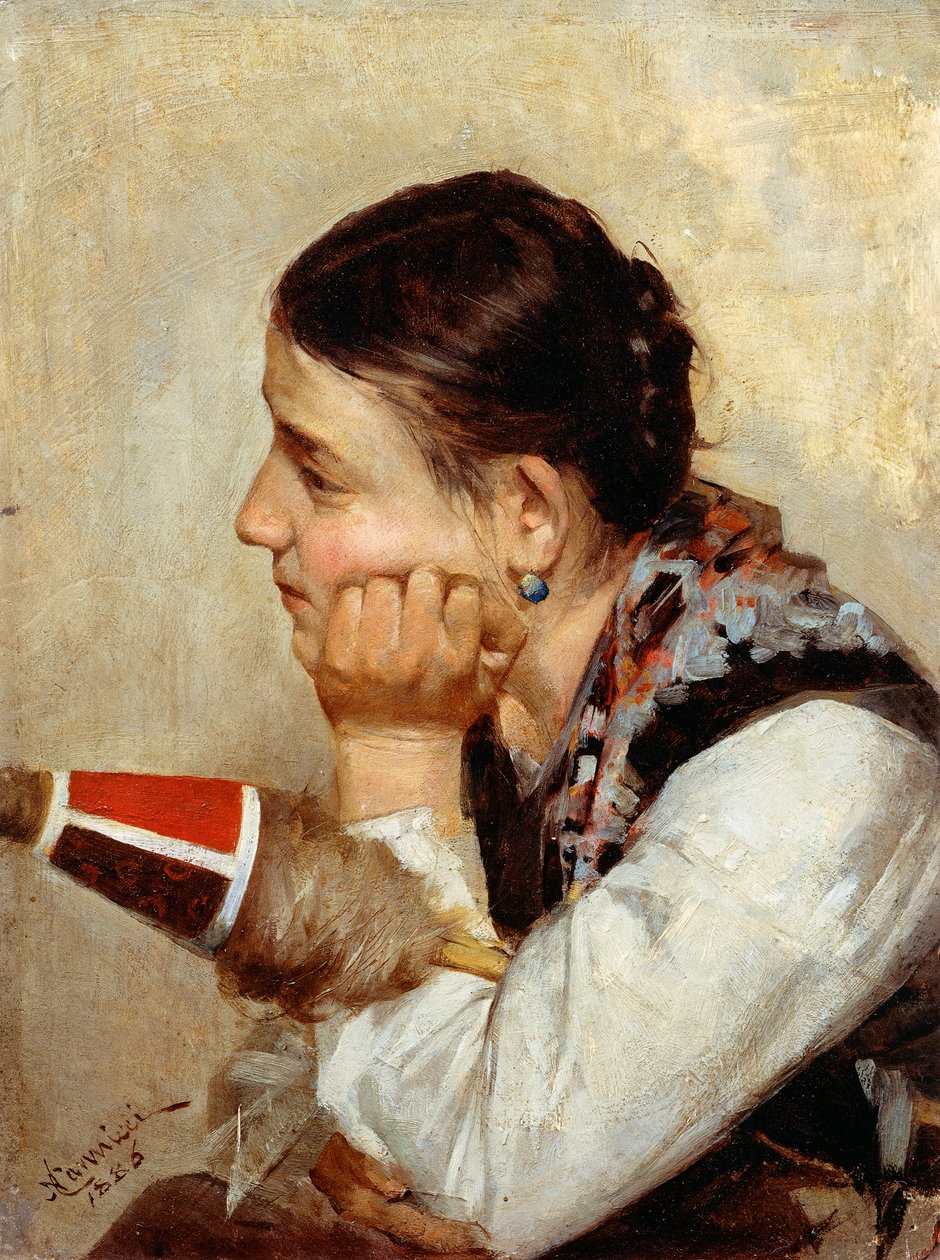 Fileuse en pleine réflexion - Niccolo Cannicci