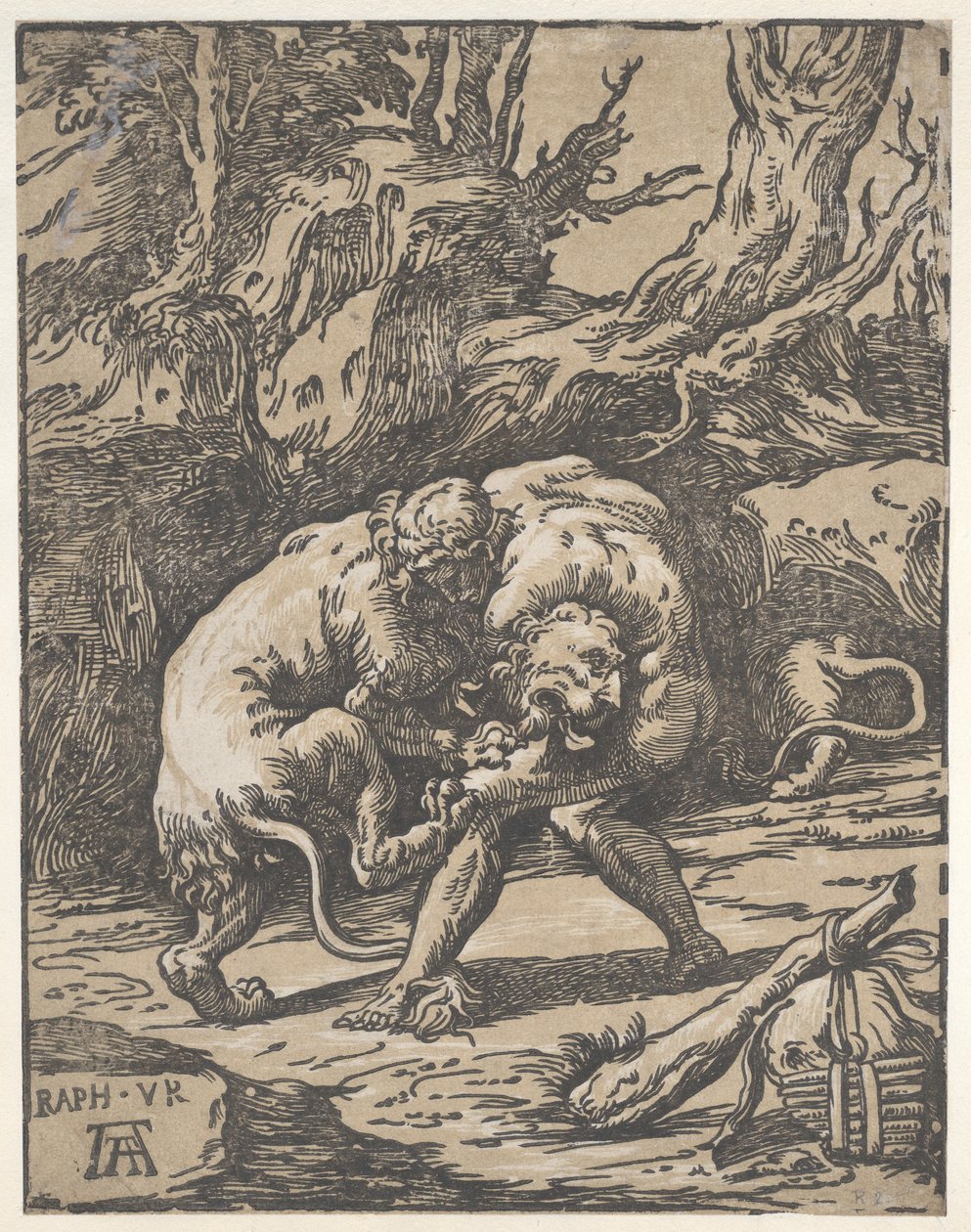 Hercule et le lion de Némée, 1540-50 - Niccolo Vicentino