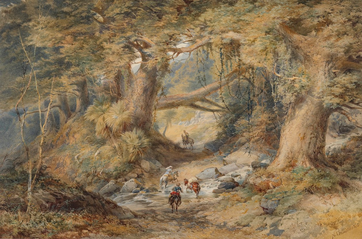 Traversée de la rivière Teremakau - Nicholas Chevalier